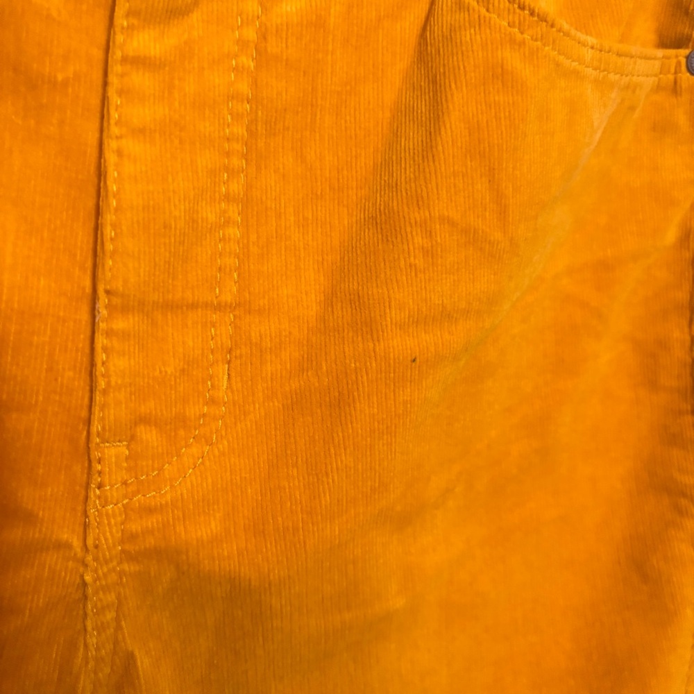 Talbots Women's Straight Leg Corduroy Pants Button Zipper Mustard Yellow Size 2 - Picture 3 of 9